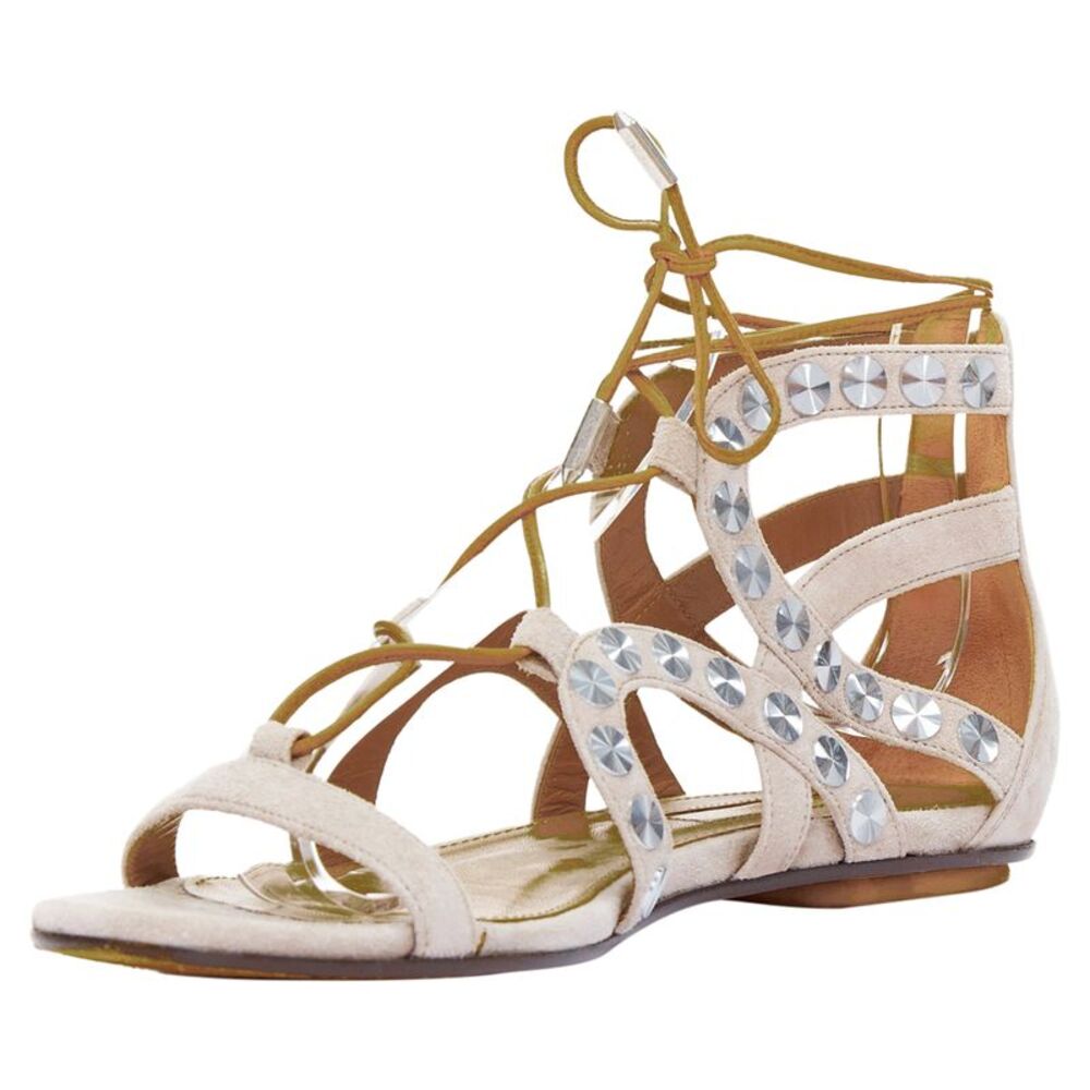Aquazzura Leather Studded Sandals - Picture 4 of 6